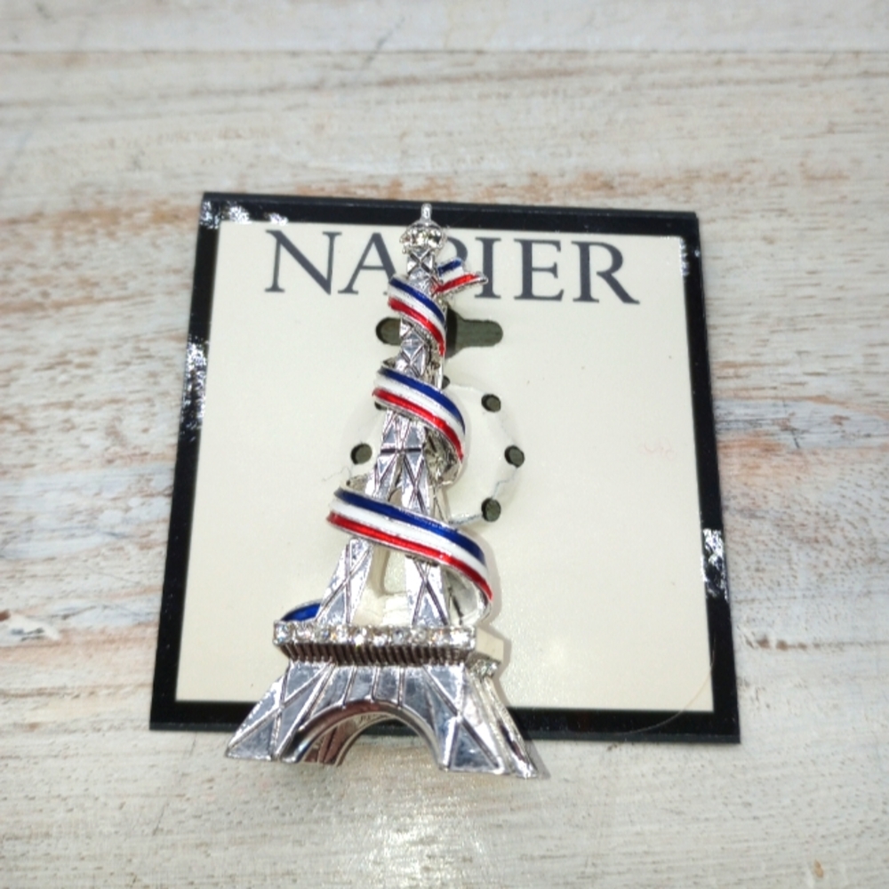 Napier Silvertone Eiffel Tower Pin